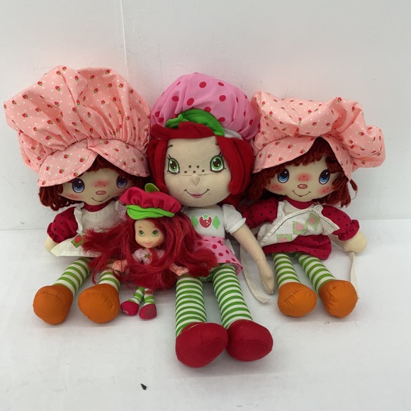 Strawberry Shortcake Stuffed Animal Plush Toy Lot Cartoon Toys - Picture 1 of 10